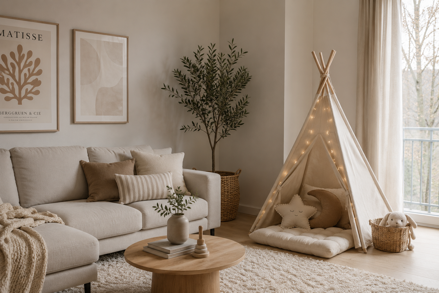Tipi w salonie